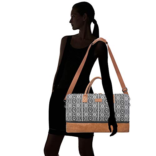 Oflamn Weekender Bag for Women Carry-On Luggage Bohemian style Duffle Bag Overnight Bags 3-4 Day' Travel Bags with Separated Shoes Compartment Oflamn Weekender Bag for Women Carry-On Luggage Bohemian style Duffle Bag Overnight Bags 3-4 Day' Travel Bags with Separated Shoes Compartment